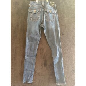 True Religion Jennie Curvy Mid Rise Super Skinny Jeans‎ Dark Wash Size 26